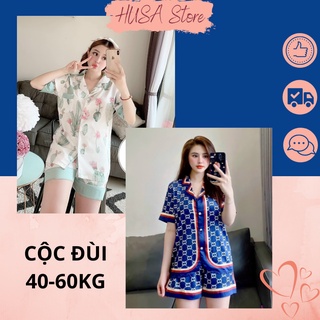 Đồ ngủ nữ, set bộ mặc nhà freesize 40-60KG lụa latin, mango cao cấp CỘC CỘC nhiều họa tiết, pijama thiết kế giá rẻ