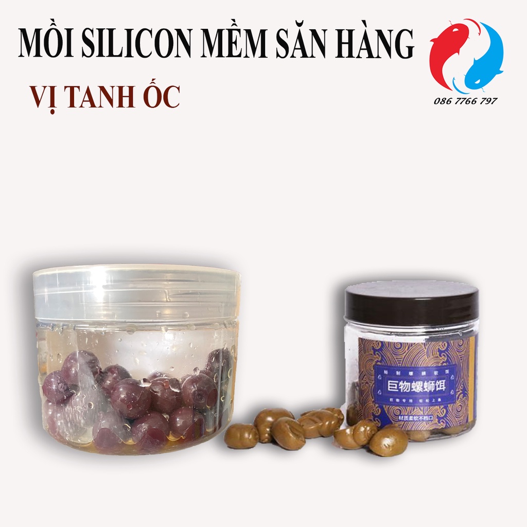 Hạt DAN silicon săn hàng, Linh Đơn Săn Hàng, Mồi silicon hình ốc giả câu trắm đen siêu hot 2022