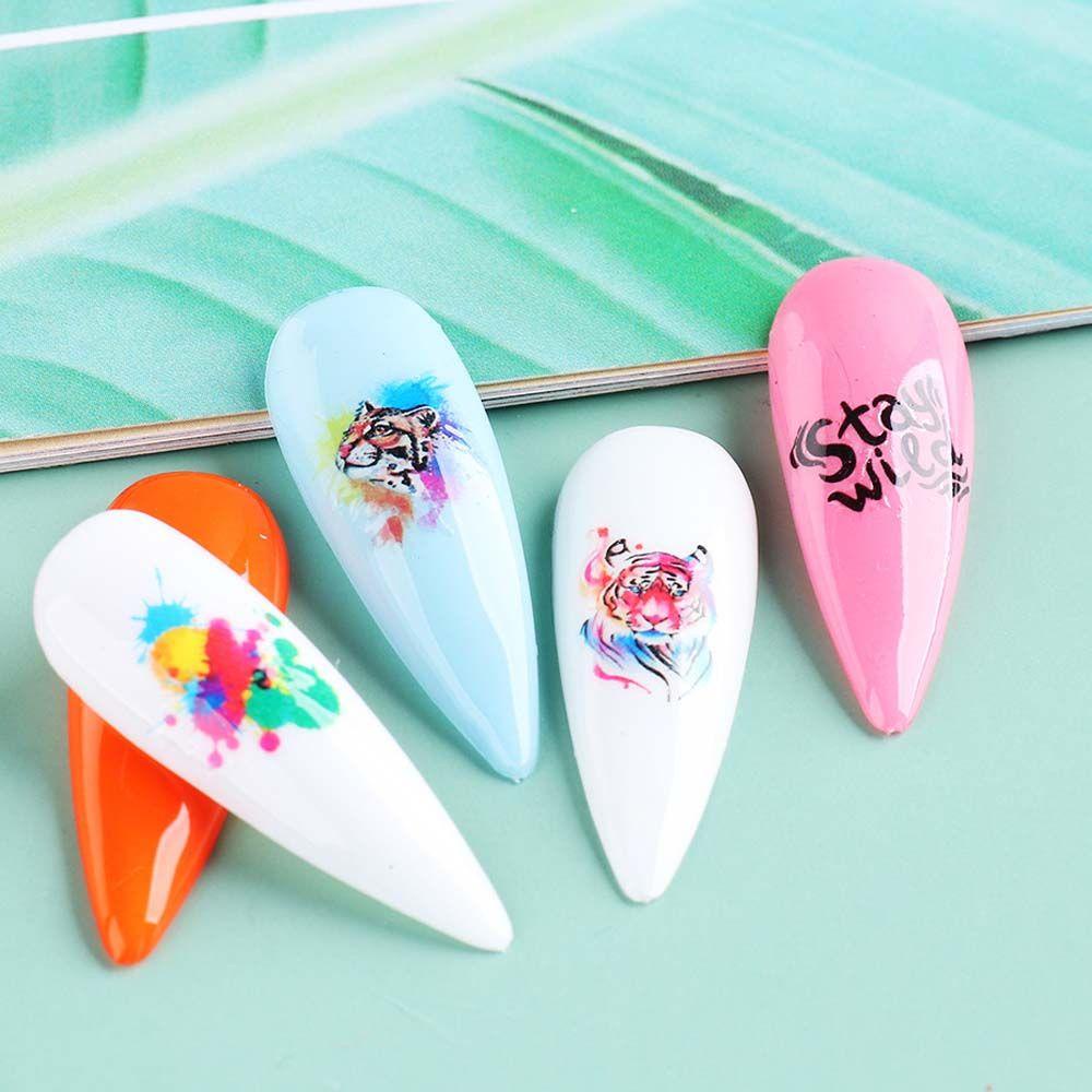 Miếng Dán Trang Trí Móng Tay Chống Thấm Nước Họa Tiết Da Báo / Hổ 3D Thời Trang DIY