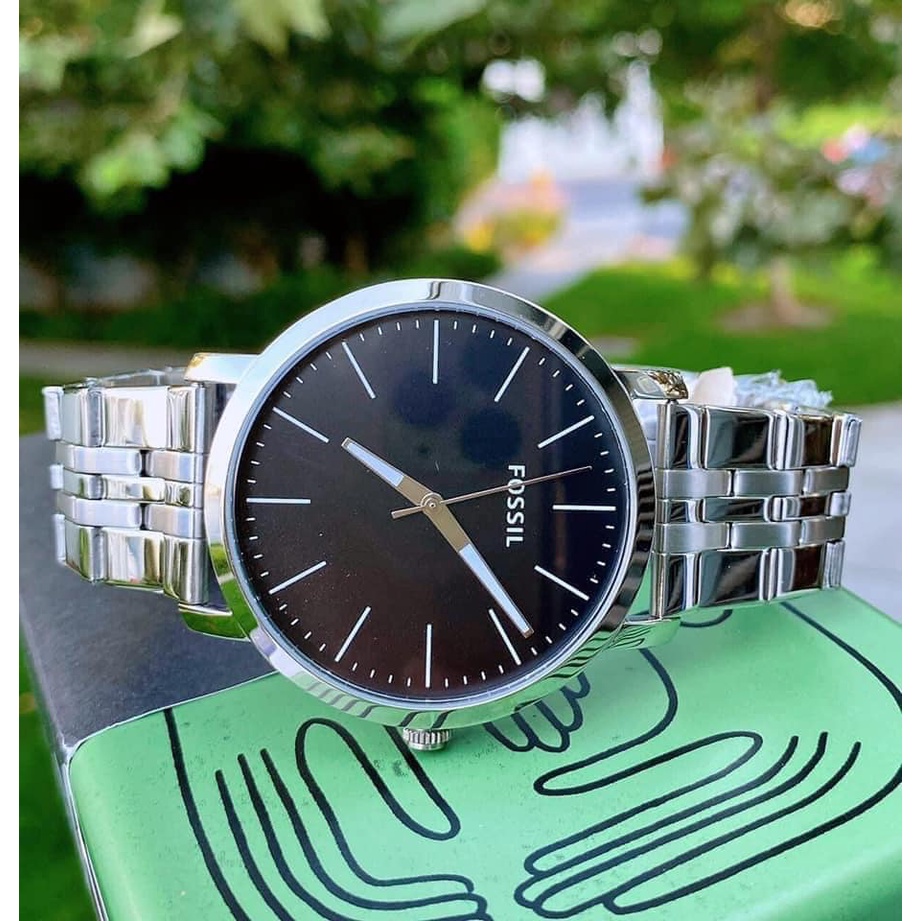 Đồng hồ nam Fossil dây kim loại, mặt đen