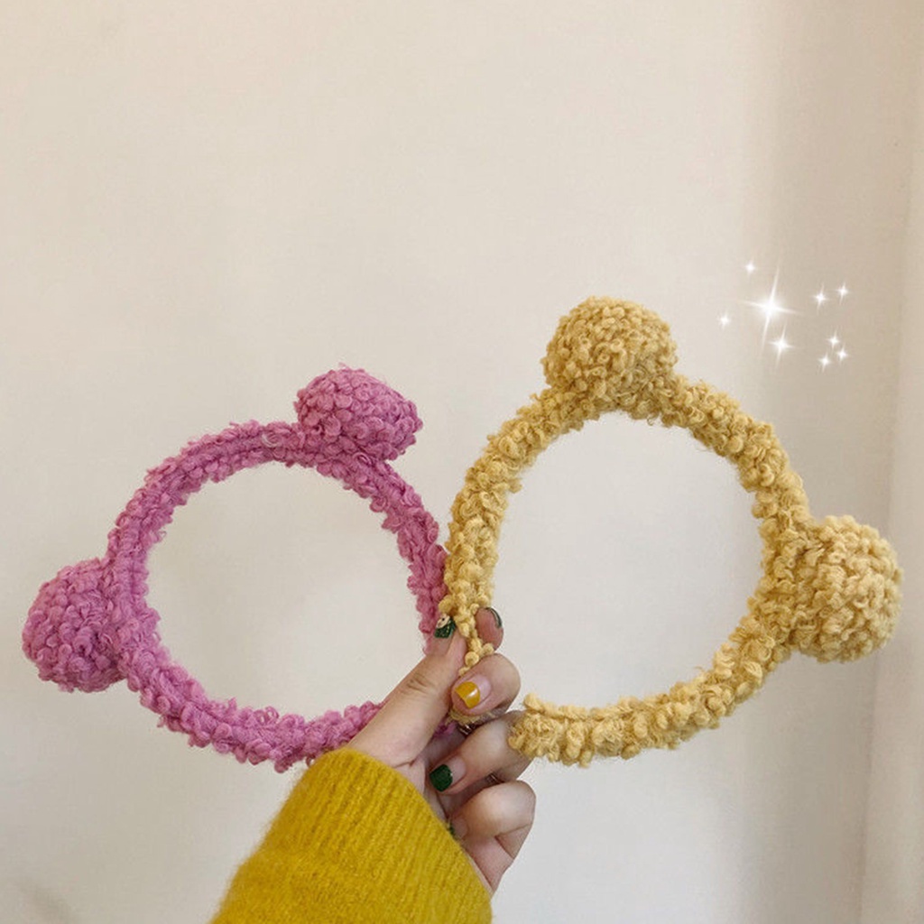 Băng Đô Cài Tóc Hình Gấu Bông Dễ Thương Đơn Giản Cho Nữ