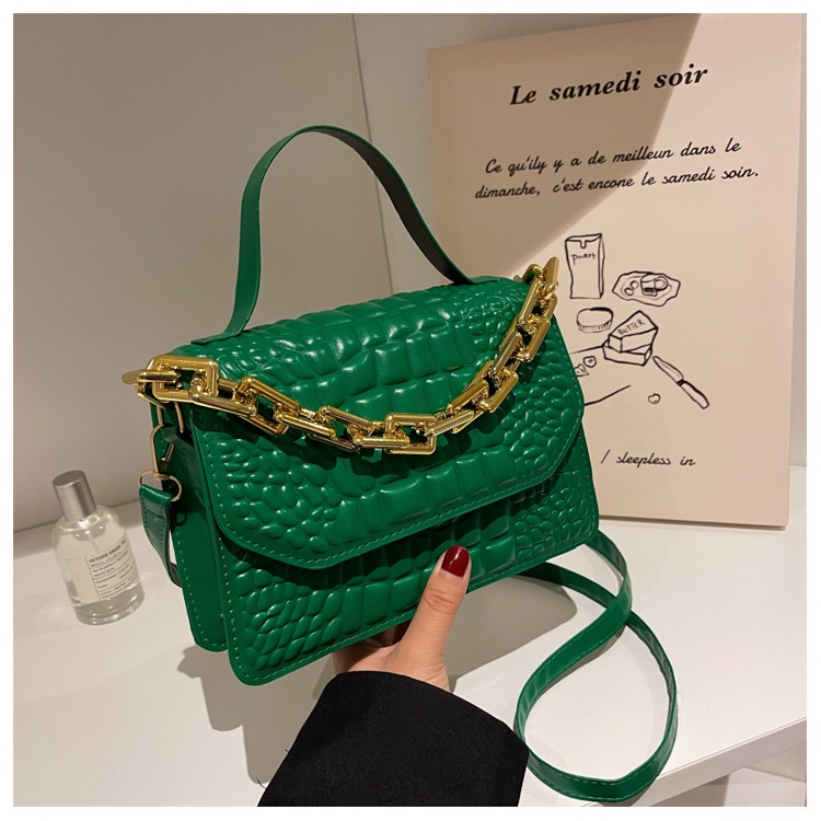 Túi Xách Đeo Vai Họa Tiết Da Cá Sấu Phong Cách Cổ Điển Mẫu Mới 2022 Dành Cho Nữ