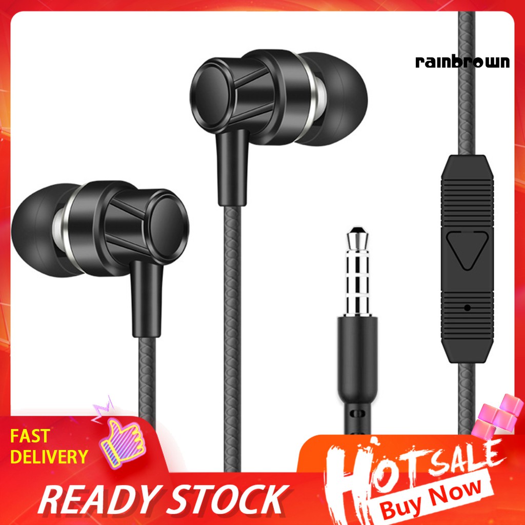 Tai Nghe Thể Thao Siêu Trầm Có Dây 3.5mm / Rej / X18