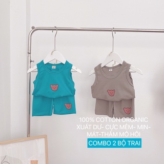 BỘ BA LỖ GẤU CHO BÉ COTTON SIÊU MÁT