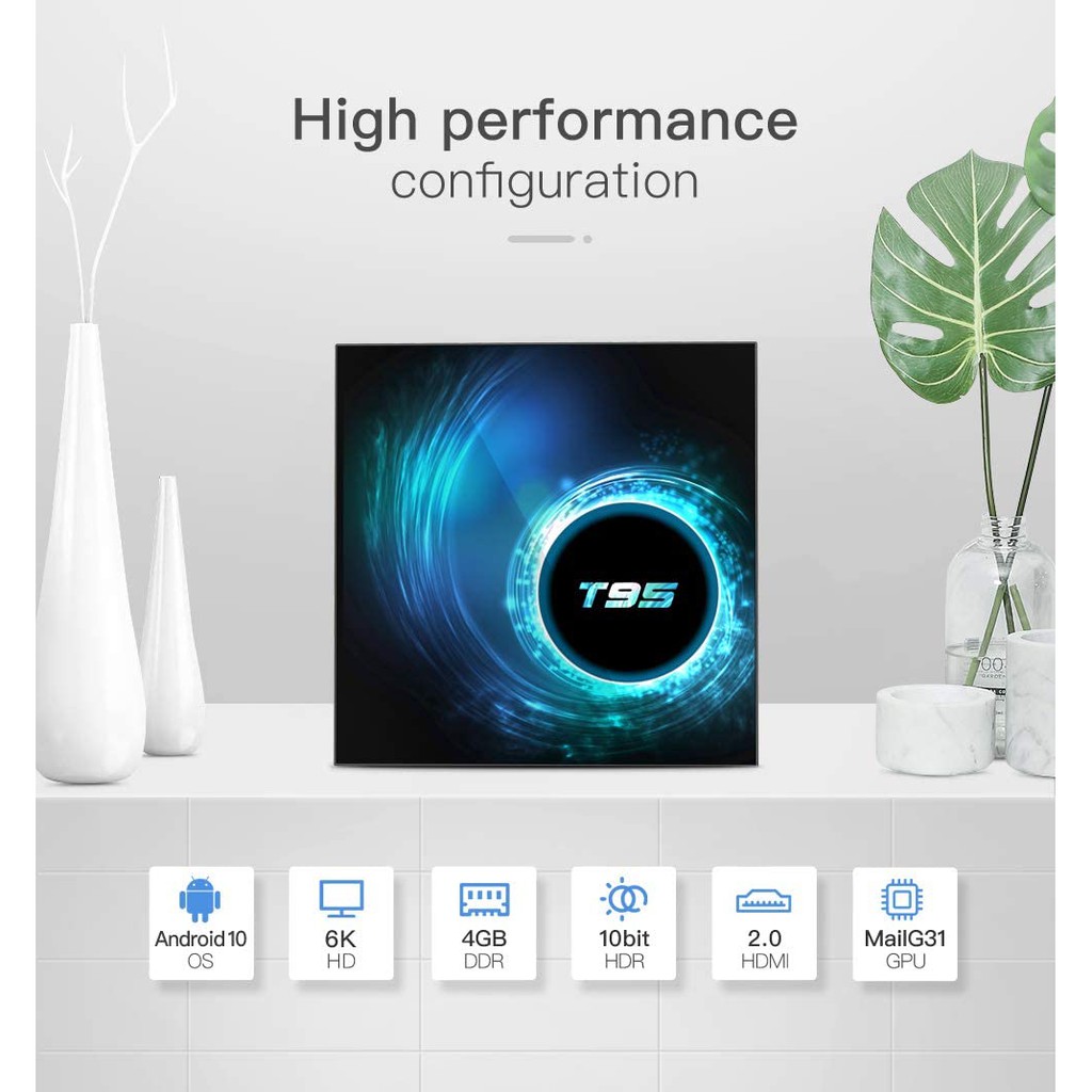 Android tivi box T95 H616 mới 4GB RAM 32GB ROM android 10 cài sẵn bộ ứng dụng giải trí miễn phí vĩnh viễn
