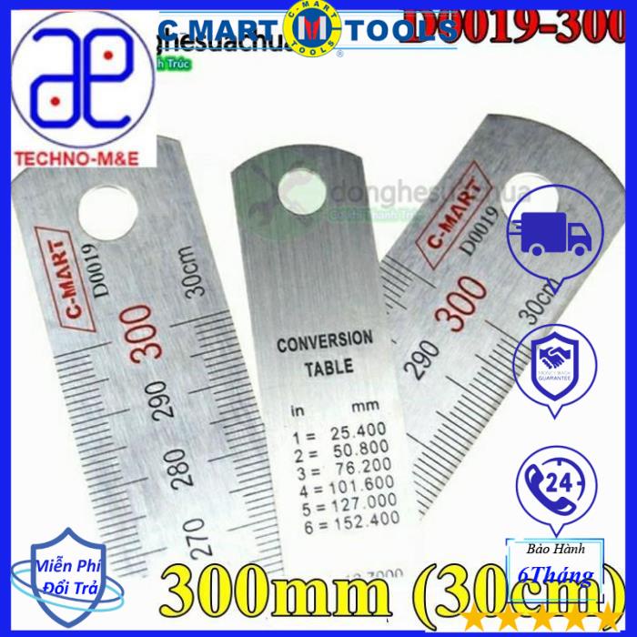 Thước lá C-Mart D0019-300 300mm (30cm)