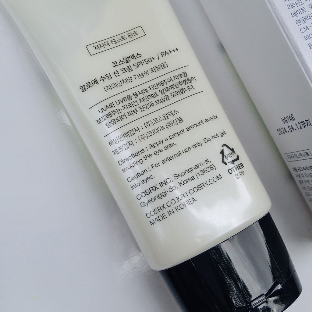 Kem chống nắng Cosrx Aloe Soothing Sun Cream SPF50/PA+++ 60ml Hàn Quốc | BigBuy360 - bigbuy360.vn