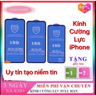 Kính cường lực 10d full màn giá rẻ cho iphone 6/6 plus/7/7 plus/8/8plus/x mới