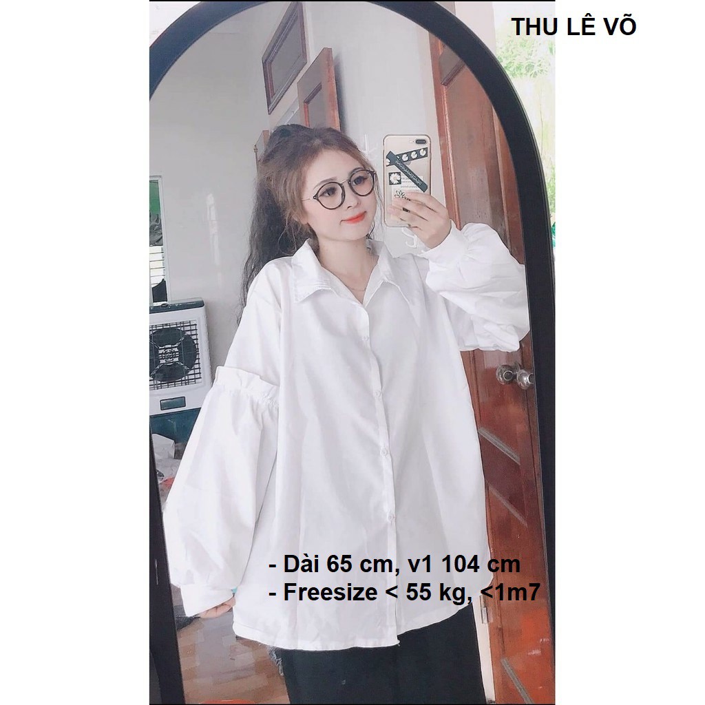 [Mã FAMAYWA giảm 10K đơn 50K] Áo Sơ Mi Nữ ☘FREESHIP☘ Áo Sơ Mi Trắng Tay Bồng Cực Xinh | BigBuy360 - bigbuy360.vn