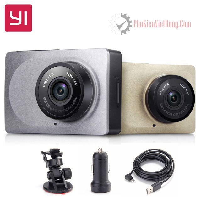 Camera hành trình xe hơi ô tô giá rẻ chất lượng tốt, hình ảnh nét, kết nối wifi điều khiển bằng smartphone YI Smart Dash