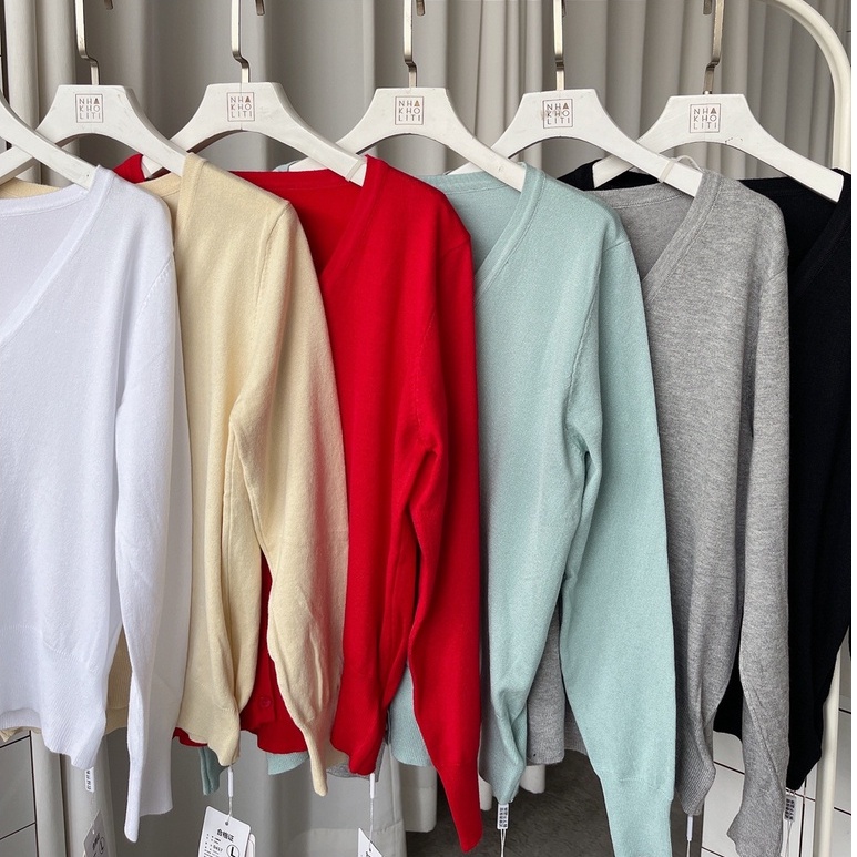 Áo khoác cardigan thun dệt form vừa - AK544
