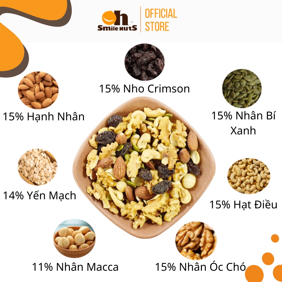 Granola siêu hạt ngũ cốc ăn kiêng giảm cân smilenuts - ảnh sản phẩm 2