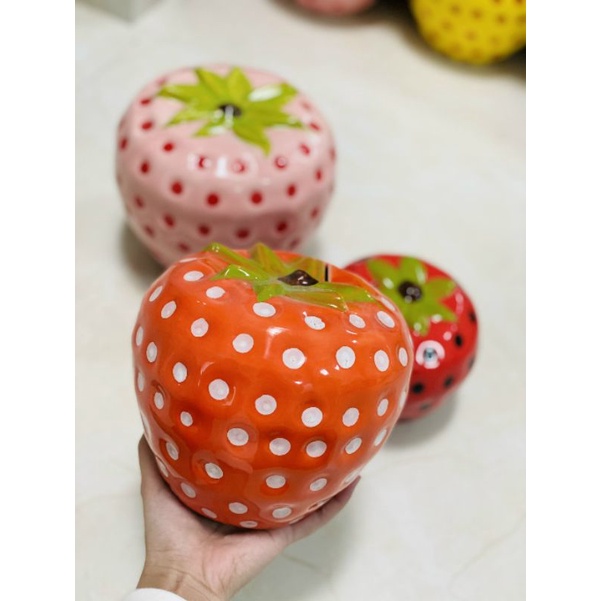 ỐNG TIẾT KIỆM HÌNH QUẢ DÂU GỐM SỨ BÁT TRÀNG CAO 20CM
