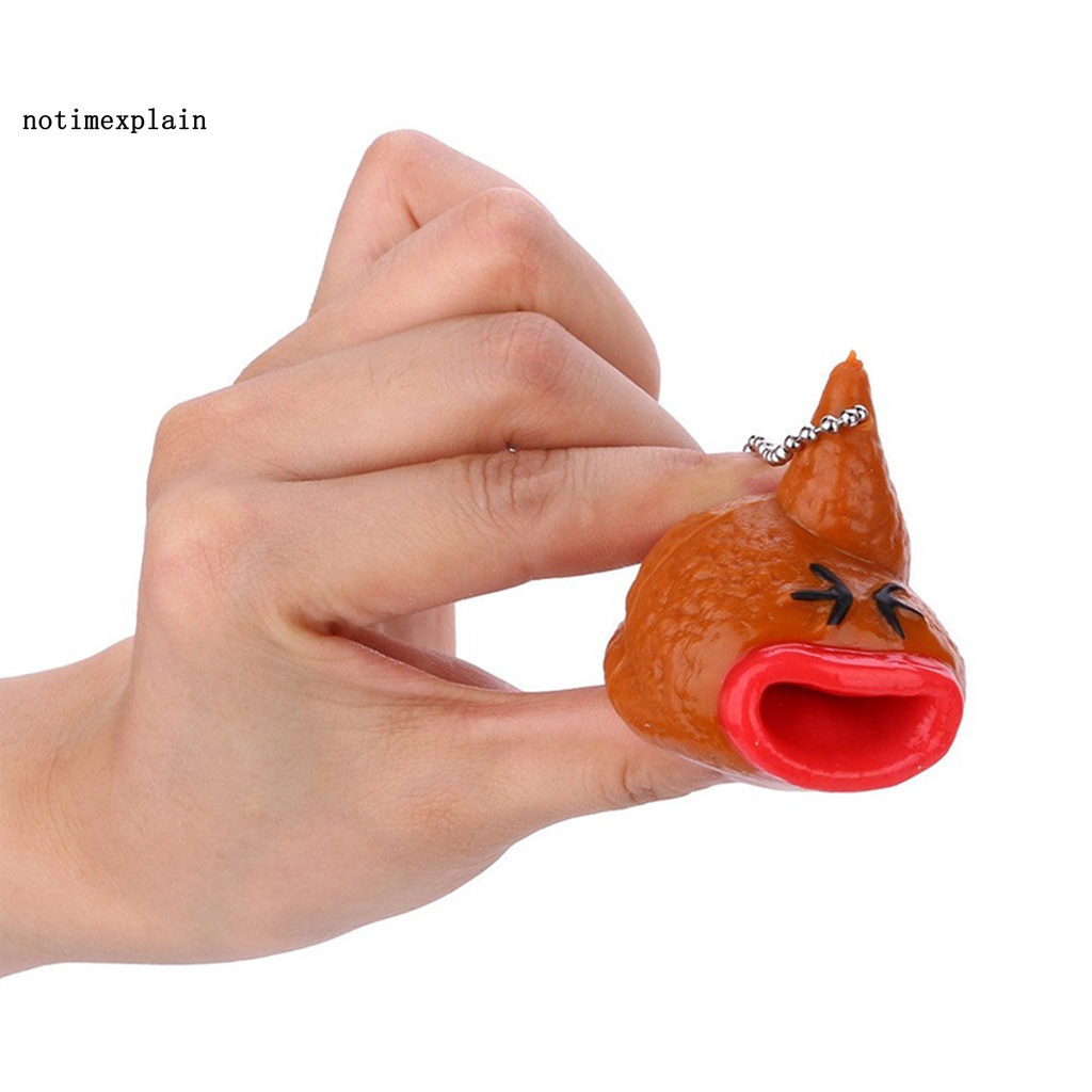 Đồ chơi phân lè lưỡi co giãn có độ biến dạng cao kèm dây móc khóa dùng giải trí thư giãn độc đáo