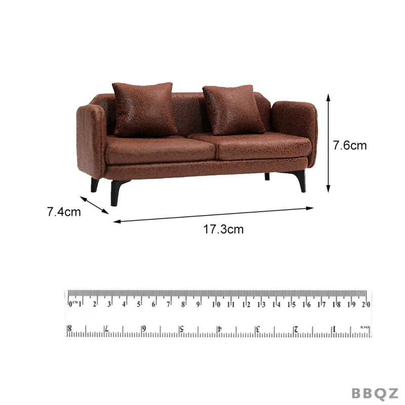 Đệm Lót Ghế Sofa Da PU Phong Cách Bắc Âu 1: 12 Trang Trí Nhà Búp Bê Bbqz01