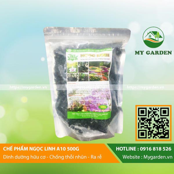 Phân tan chậm Ngọc Linh A10, cung cấp dinh dưỡng, dạng viên, gói 500gr, cho lan - Hàng chính hãng