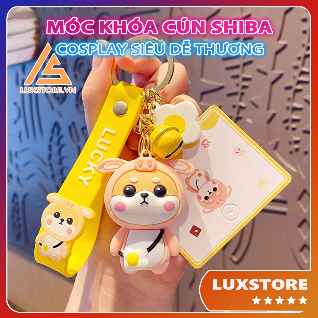 MÓC KHÓA CÚN SHIBA COSPLAY THÚ SIÊU DỄ THƯƠNG MÓC CẶP BA LÔ TÚI XÁCH – LUXSTORE