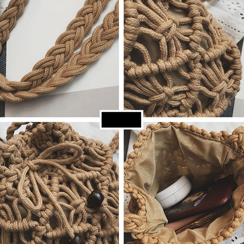 Túi đeo chéo đan mây phong cách cổ điển thanh lịch dành cho nữ