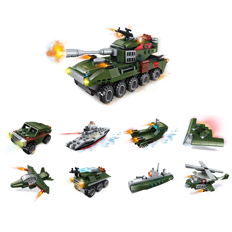 Đồ Chơi Mô Hình Xe Tăng Sáng Tạo 8 Trong 1 Cho Bé quà tặng cho bé trẻ em