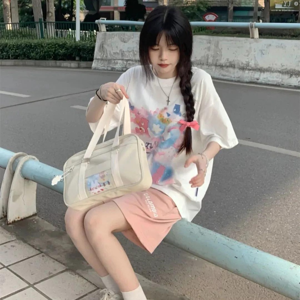 Áo thun nữ NRVP cổ tròn ngắn tay thời trang mùa hè phong cách Hàn Quốc 2022