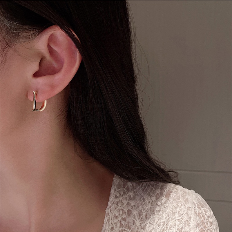 Khuyên Tai Hình Chữ D Thời Trang Cao Cấp Dành Cho Nữ 2022 F646