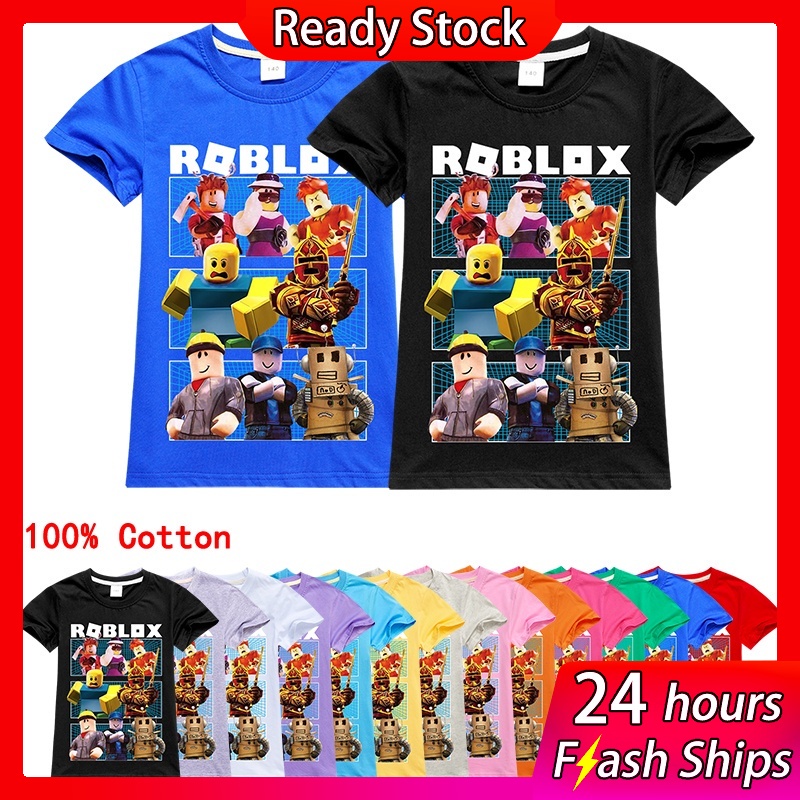 Áo thun bé trai và bé gái in hình Game hoạt hình ROBLOX siêu cute dễ thương, Chất liệu cotton thoáng mát mềm mịn, SSSHOP
