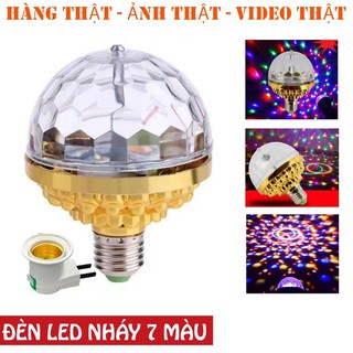 Đèn Led Nháy Chớp 7 Màu Tự Xoay Và Đui Tròn Cao Cấp, Nhiều Hiệu Ứng Tia Chớp Nhấp Nháy, Đổi Màu, An Toàn Khi Sử Dụng