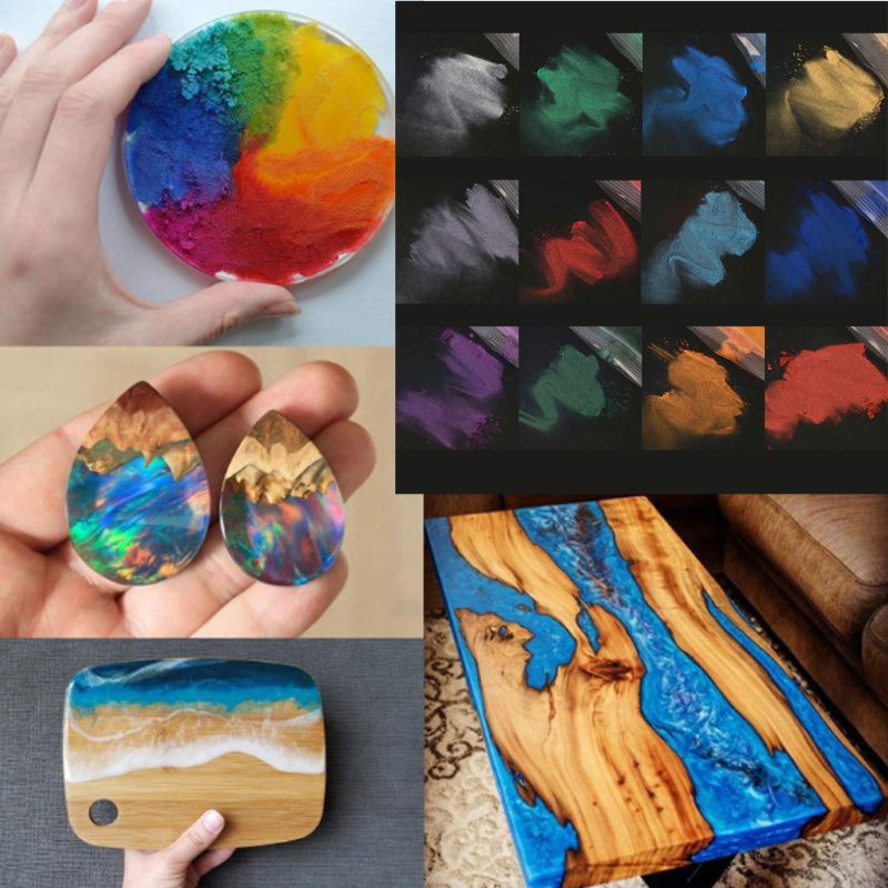 [Hàng mới về] Bột mica 12 màu 10g đa năng làm xà phòng/ nến diy