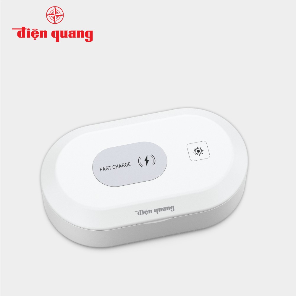Hộp diệt khuẩn, khử trùng UVC Điện Quang tích hợp sạc không dây ĐQ BOX01 02UV 15FWC