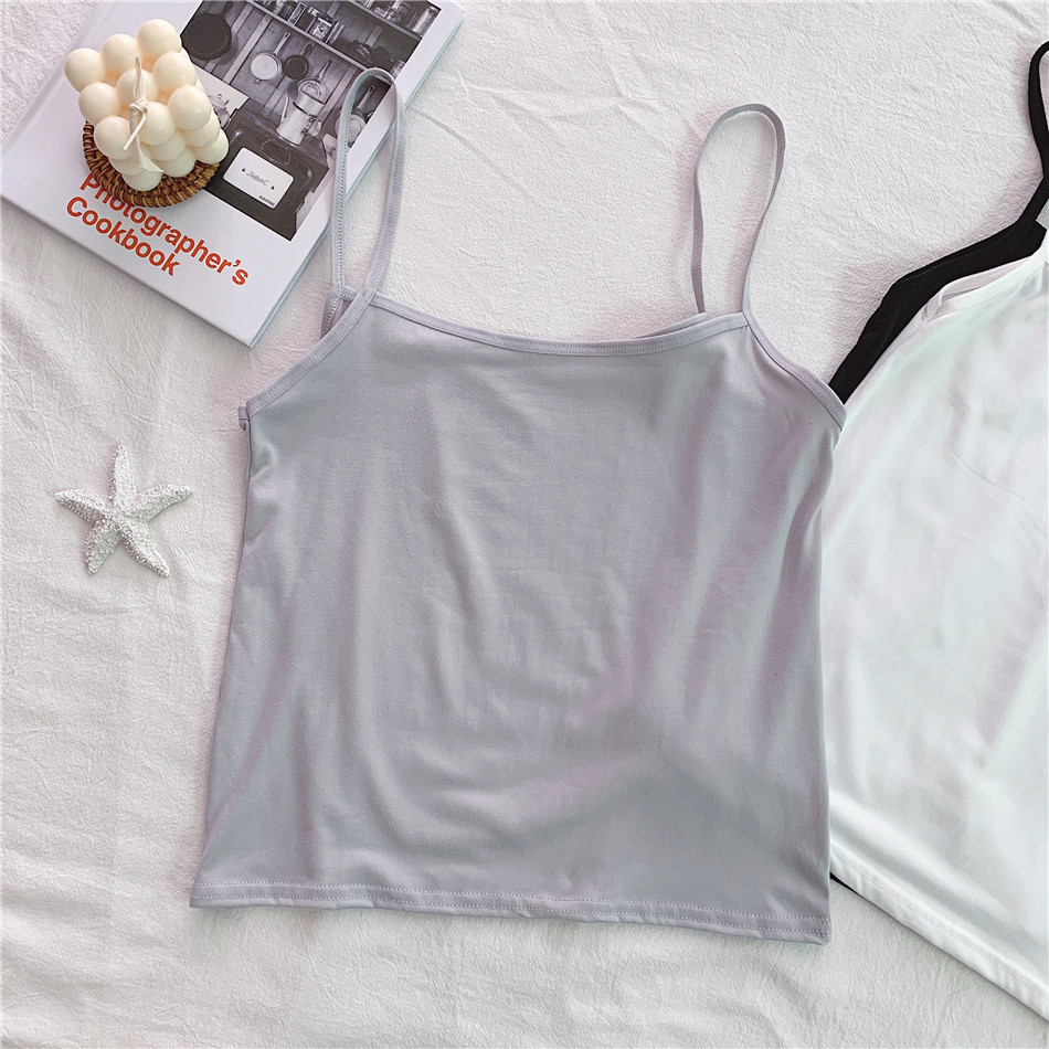 Áo Hai Dây Màu Trơn Thời Trang Cho Nữ