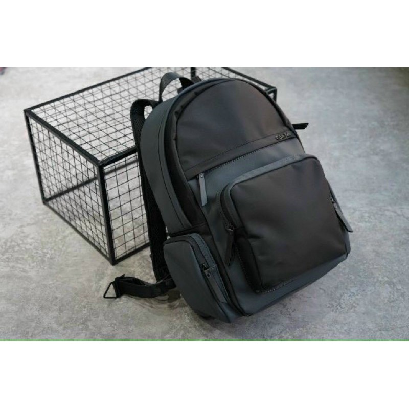 -Balo form vuông ngăn laptop 16inch  C•K backpack--navy phối đen classic