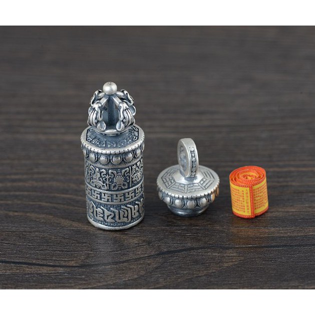 Mặt Dây Chuyền Trụ Kinh Luân - Bát Bảo Phật Giáo DC429