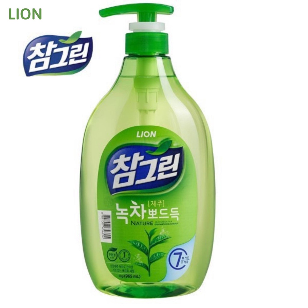 Nước Rửa Chén Bát Chiết Xuất Trà Xanh Lion Hàn Quốc Nhập Khẩu Chính Hãng 500g - 1kg - 1.2L