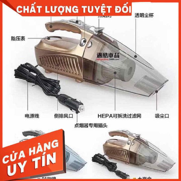 [XẢ KHO+FREE SHIP] Máy hút bụi, bơm lốp ô tô 4in1