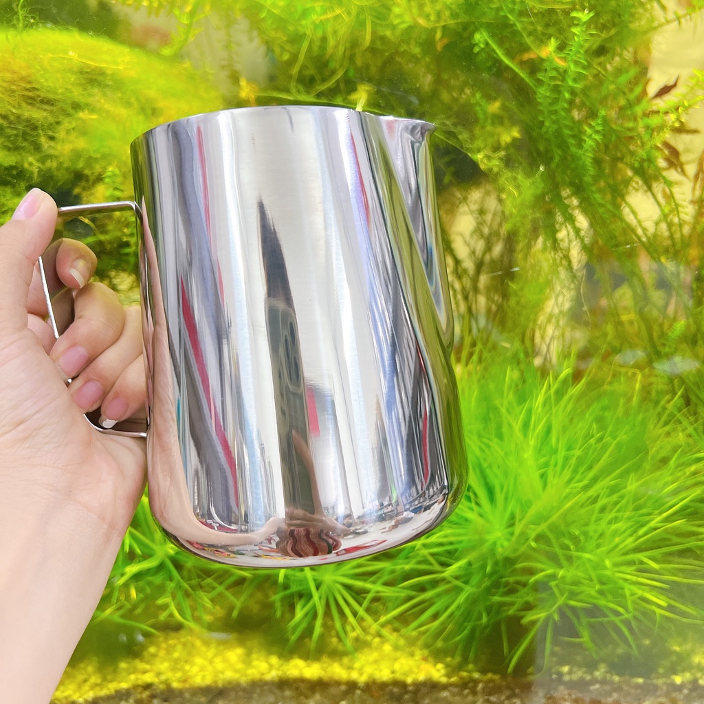 Ca đánh sữa Cốc ca đánh sữa inox - Ca inox có mỏ có vạch định lượng tiện lợi đủ size