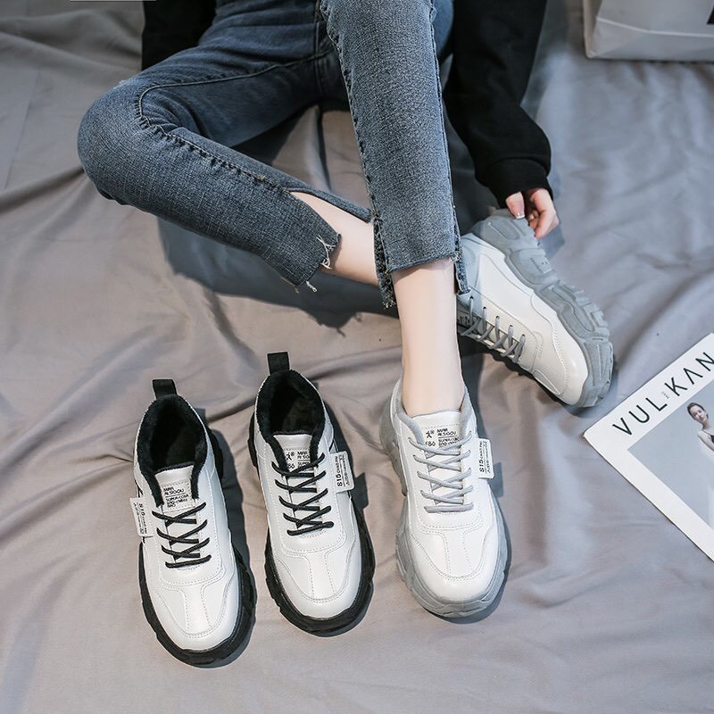 Giày thể thao sneakers pha đế màu độn 5cm phong cách Hàn Quốc cực hót