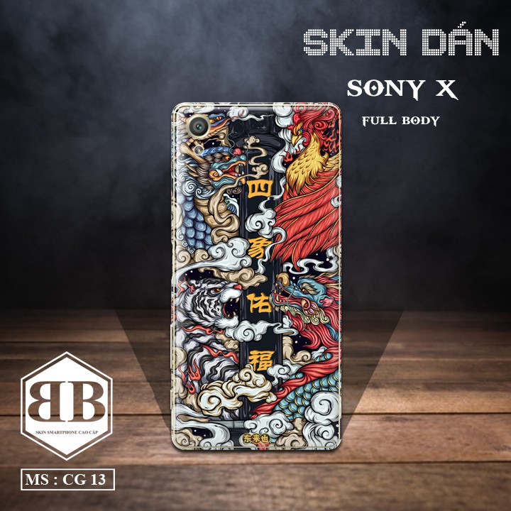 Bộ Skin Dán Sony Xperia X dán full lưng viền dùng thay ốp lưng điện thoại cực xinh