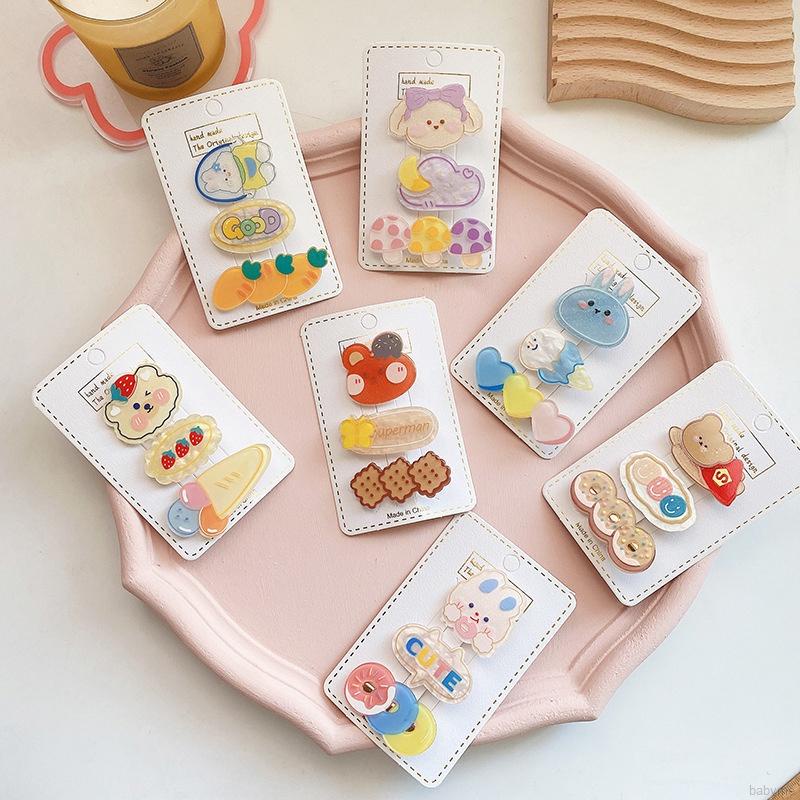 Kẹp tóc thiết kế họa tiết ngọt ngào phong cách Hàn Quốc đáng yêu dành cho bé gái