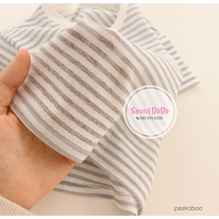 Bộ vải cotton giấy Peekaron bst Peekaboo toddler size dành cho bé yêu hàng nội địa Hàn