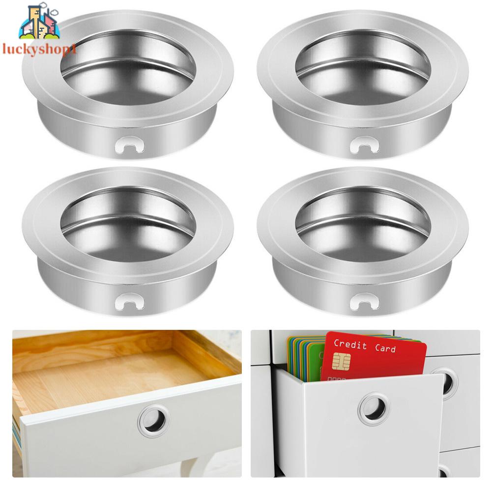 ❤❤❤(Hot products for family life)4PCS Finger Pull Sliding Door Handle Recessed Flush Fitting Pocket Inset Edge