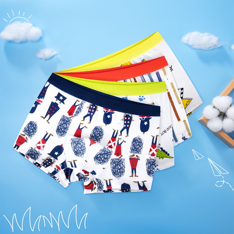 Bộ 2 Quần Lót Boxer Cotton Cho Bé Trai