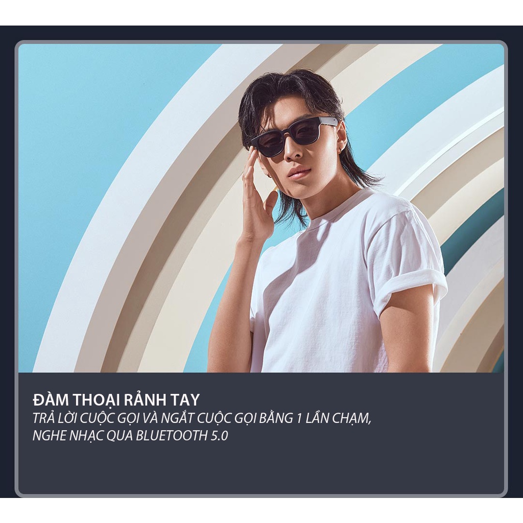 Kính mắt thời trang thông minh Xiaomi Zenph. Kính chống ánh sáng xanh, tia UV kết nối bluetooth 5.0