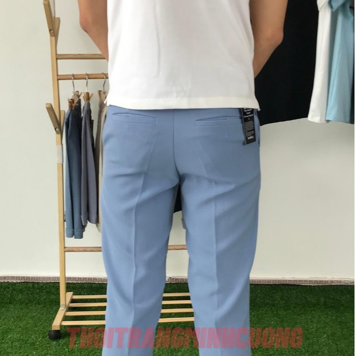 Quần âu nam dáng côn, màu XANH HÒA BÌNH + KEM SỮA , vải cotton cao cấp SIÊU ĐẸP