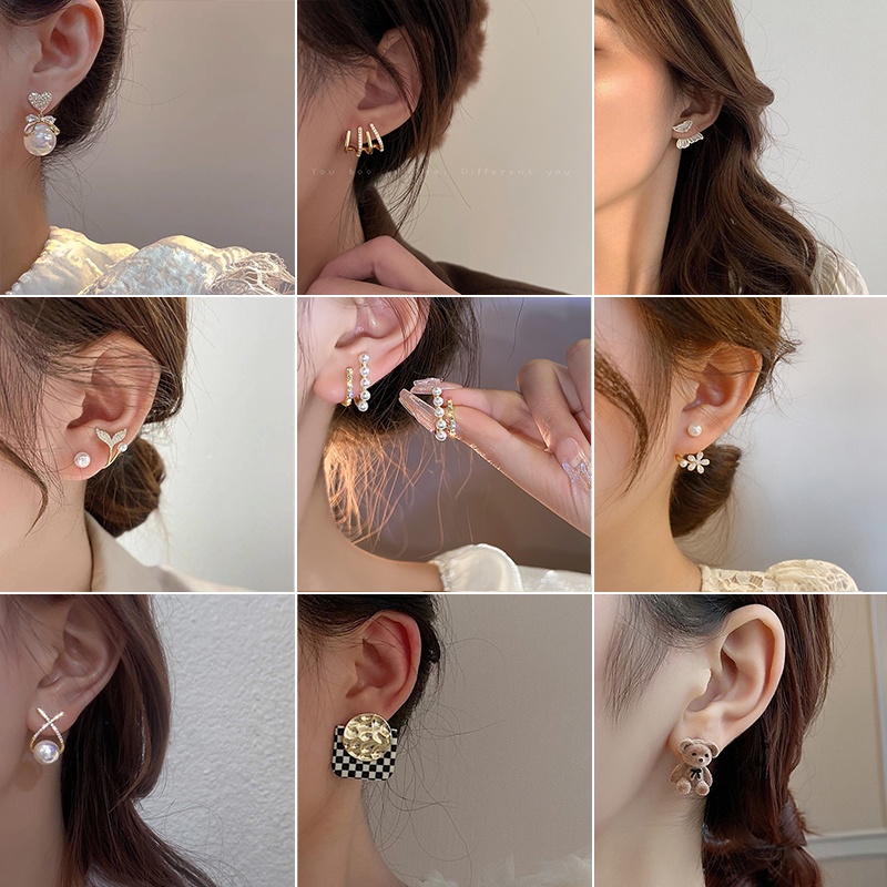 Khuyên tai ngọc trai phong cách Hàn Quốc Bông tai cho nữ