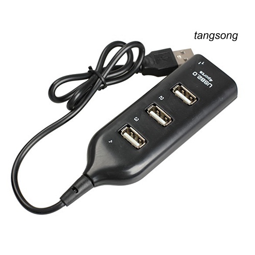 Bộ Chia 4 Cổng Usb 2.0 Tốc Độ Cao Màu Đen Cho Laptop Pc | BigBuy360 - bigbuy360.vn