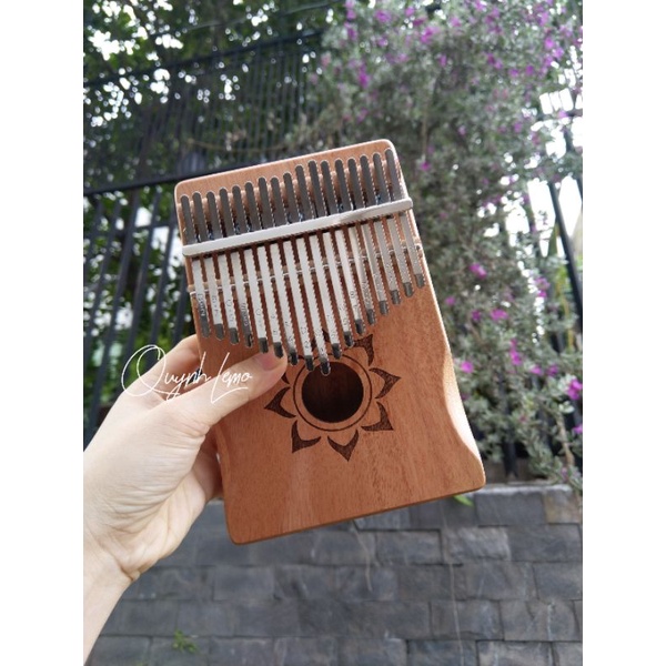 Đàn Kalimba 17 phím gỗ manhogany hộp cộng hưởng - Đầy đủ phụ kiện