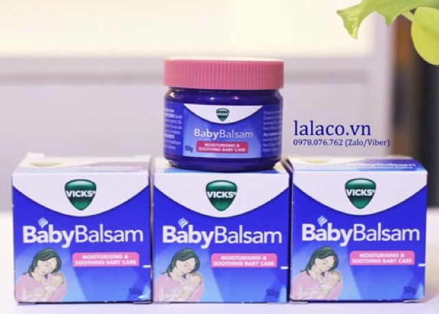 Kem bôi giữ ấm ngực BabyBalsam và BabyRub Vicks (50g)