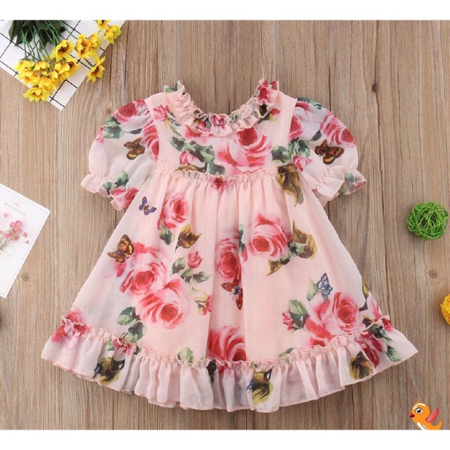 Đầm hoa vải chifon điệu đà