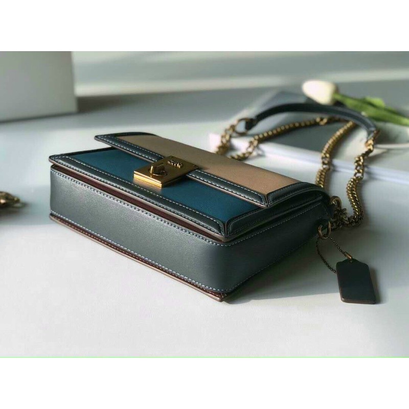 🆘RẺ NHẤT SHOPEE🆘 TÚI COACH HUTTON PHỐI XANH