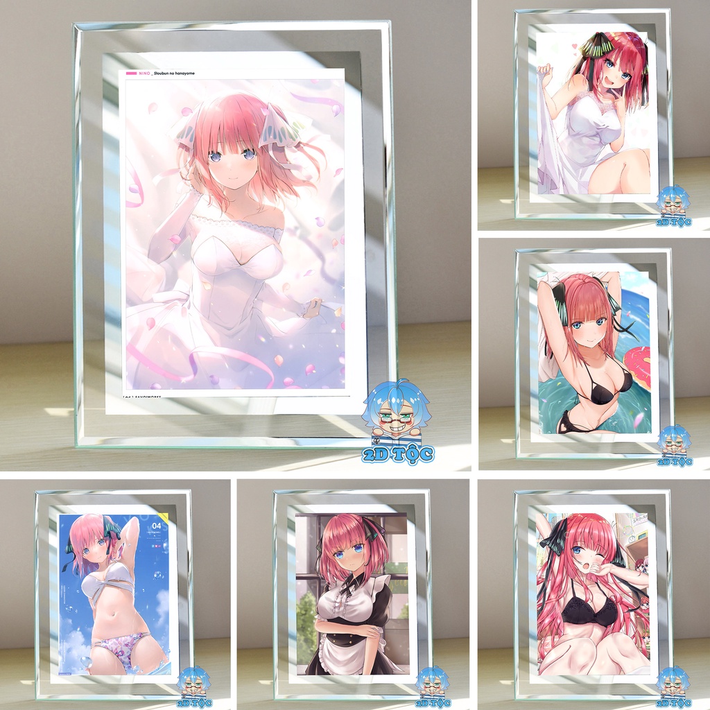 Khung kính để bàn Nakano Nino (6) Anime NHÀ CÓ 5 NÀNG DÂU by 2D Tộc Shop